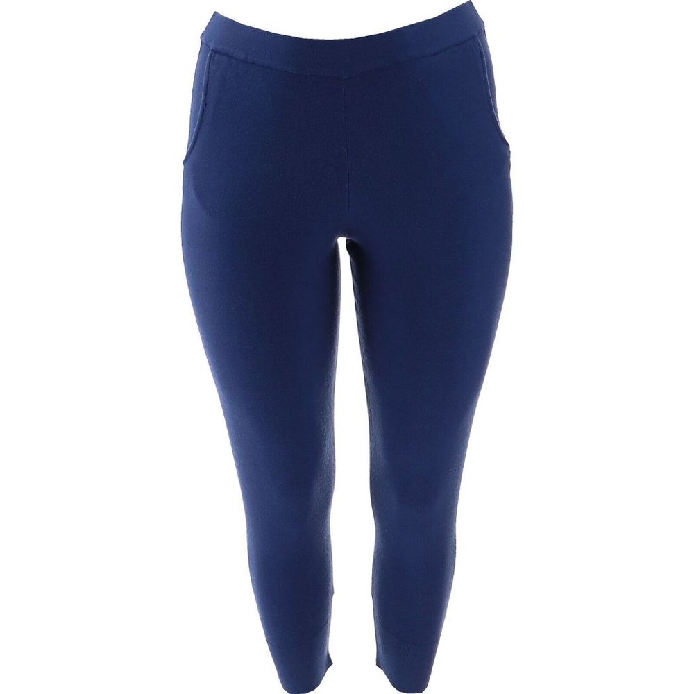 NWT WYNNELAYERS SOFT KNIT SWEATER‎ PULL-ON JOGGER PANTS TWILIGHT BLUE PL